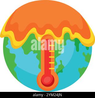 Globale Erwärmung hohe Temperaturen Stock Vektor