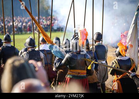 Groenlo, Gelderland, Niederlande - 26. 10. 2024: Die Schlacht von Grolle (Niederländisch: SLAG om Grolle). Stockfoto