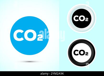 Abbildung des Symbols „Kohlendioxid“, Symbol „co2-Gas reduzieren“ Stock Vektor