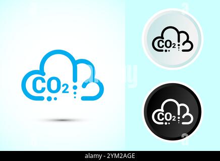 Abbildung des Symbols „Kohlendioxid“, Symbol „co2-Gas reduzieren“ Stock Vektor