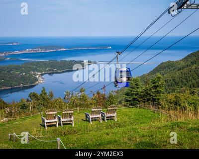 Atlantic Gondola auf dem Cape Smokey Mountain auf dem Cabot Trail auf der Cape Breton Island in Ingonish Beach Nova Scotia Canada Stockfoto