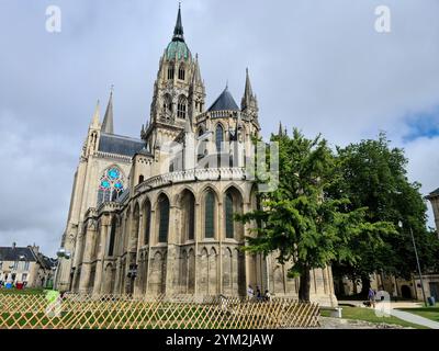 Bayeux ist eine französische Gemeinde im Departement Calvados in der Normandie und gehört zum UNESCO-Weltkulturerbe. Von den Alliierten gerettet nach dem Land der Normandie Stockfoto