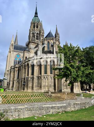 Bayeux ist eine französische Gemeinde im Departement Calvados in der Normandie und gehört zum UNESCO-Weltkulturerbe. Von den Alliierten gerettet nach dem Land der Normandie Stockfoto