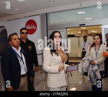 ARIIBO VERONICA ABAD Tababela, Mittwoch, 20. November 2024 Vizepräsidentin der Republik Veronica Abad, kommt am Flughafen von Tababela an, Mariscal Sucre Fotos API Rolando Enriquez Tababela Pichincha Ecuador POL ARIIBO VERONICA ABAD 138a2f46ab5fb35b2afde4471532fb5f Copyright: XENRIQUEZx Stockfoto