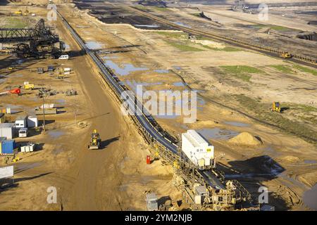 Braunkohlebergwerk Hambach, Landkreis Rhein-Erft, Nordrhein-Westfalen, Deutschland, Europa Stockfoto