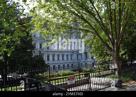 Washington D.C., USA – 2. September 2024 – das Eisenhower Executive Office Building, früher als Old Executive Office Building bekannt. Stockfoto