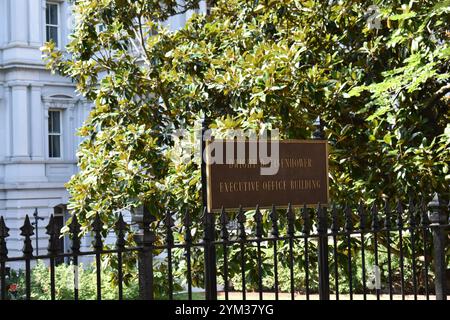 Washington D.C., USA – 2. September 2024 – das Eisenhower Executive Office Building, früher als Old Executive Office Building bekannt. Stockfoto