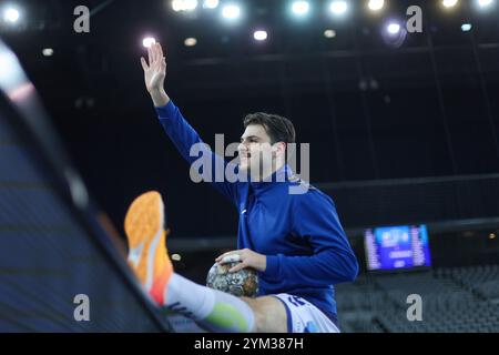 Zagreb, Kroatien. November 2024. ZAGREB, KROATIEN - 20. NOVEMBER: Filip Glavas aus Zagreb wartete am 20. November 2024 in Zagreb in der Arena Zagreb, Kroatien, das Spiel der EHF Champions League Group zwischen dem HC Zagreb und dem SC Magdeburg. Foto: Sanjin Strukic/PIXSELL Credit: Pixsell/Alamy Live News Stockfoto