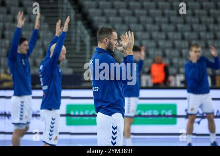 Zagreb, Kroatien. November 2024. ZAGREB, KROATIEN - 20. NOVEMBER: Der HC Zagreb spielt am 20. November 2024 in Zagreb in der Arena Zagreb, Kroatien, ein Vorspiel der EHF Champions League Gruppenphase zwischen dem HC Zagreb und dem SC Magdeburg. Foto: Sanjin Strukic/PIXSELL Credit: Pixsell/Alamy Live News Stockfoto