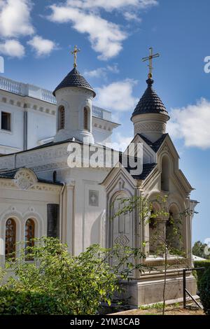 Heilig-Kreuz-Kirche im Livadia-Palast. Krim. Russland Stockfoto