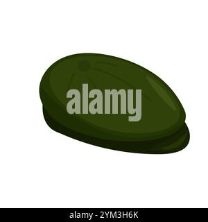 Grünes Kepi auf weißem Hintergrund. Vektorabbildung Stock Vektor