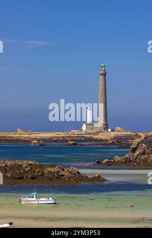 Virgin Island Lighthouse (Phare de Lile Vierge), Plouguerneau, Finistere, Bretagne, Frankreich Stockfoto