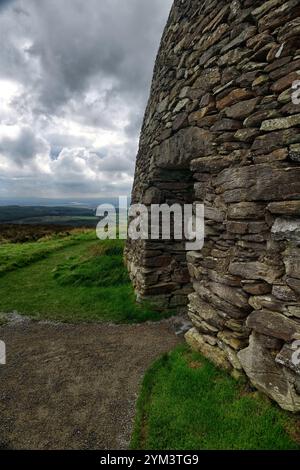 Grianan von Aileach, Stone Fort, Monument, Speenogue, Burt, County Donegal, Greenan Mountains, staatliches Nationaldenkmal in der Obhut des Office of Stockfoto