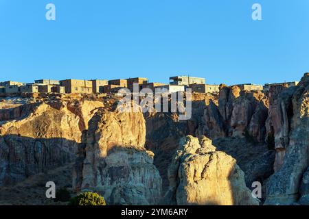 Acoma Pueblo (Sky City), historisches Indianerreservat auf mesa in der Nähe von Albuquerque, New Mexico, USA Stockfoto