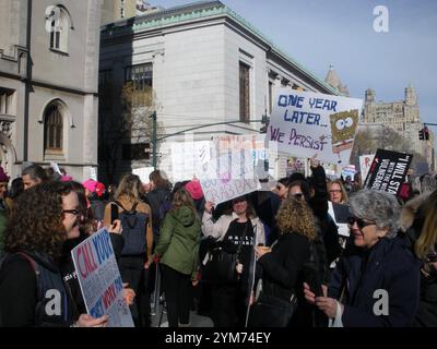 New York City, New York, USA – 20. Januar 2018: Frauenmarsch 2018 in New York City. Stockfoto
