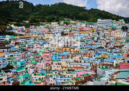 September 2024, Gamcheon Culture Village in Busan, Südkorea Stockfoto