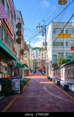 Straßenszene in Busan Stockfoto