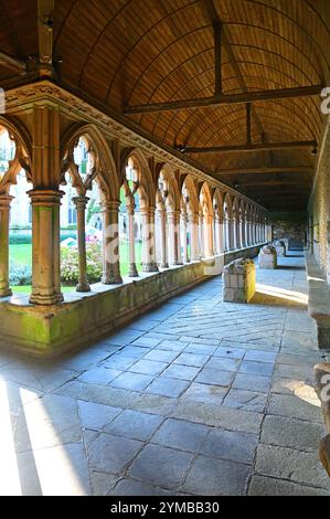 FRANKREICH. COTES-D'ARMOR (22). TREGUIER. DIE GRÄBER DES CLOYSTER DER KATHEDRALE SAINT-TUGDUAL. Stockfoto