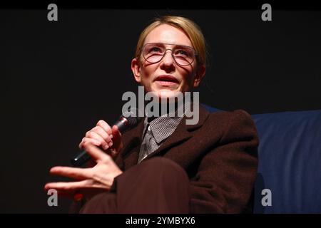 Torun, Polen. November 2024. Cate Blanchett nimmt am 20. November 2024 an einem Treffen während des 32. Internationalen Filmfestivals Energa CAMERIMAGE in Torun Teil. (Kreditbild: © Beata Zawrzel/ZUMA Press Wire) NUR REDAKTIONELLE VERWENDUNG! Nicht für kommerzielle ZWECKE! Stockfoto