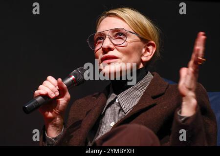 Torun, Polen. November 2024. Cate Blanchett nimmt am 20. November 2024 an einem Treffen während des 32. Internationalen Filmfestivals Energa CAMERIMAGE in Torun Teil. (Kreditbild: © Beata Zawrzel/ZUMA Press Wire) NUR REDAKTIONELLE VERWENDUNG! Nicht für kommerzielle ZWECKE! Stockfoto