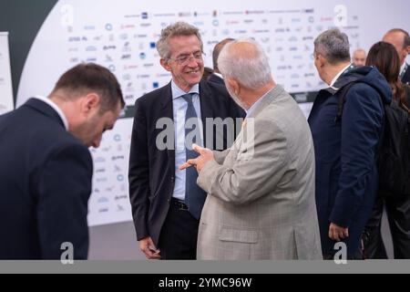 Torino, Italien. November 2024. Gaetano Manfredi ANCI-Präsident nimmt an der Jahreshauptversammlung der ANCI in Lingotto Fiere in Turin, Italien, Teil - Nachrichten - Donnerstag, 21. November 2024. (Foto: Marco Alpozzi/Lapresse) Credit: LaPresse/Alamy Live News Stockfoto