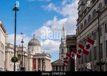 Die National Gallery am Trafalgar Square in der City of Westminster in Central London, England, Großbritannien Stockfoto