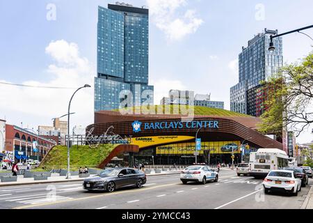 Das Barclays Center in Brooklyn, Teil von New York City. Stockfoto