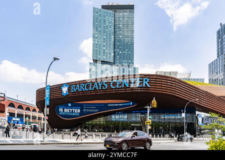 Das Barclays Center in Brooklyn, Teil von New York City. Stockfoto