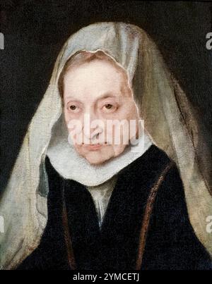 Sofonisba Anguissola (1532–1625), italienische Renaissancemalerin, Porträtmalerei in Öl auf Tafel von Sir Anthony van Dyck, 1624 Stockfoto