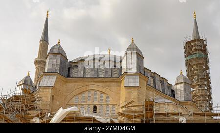 Selimiye Moschee Edirne Türkei UNESCO-Weltkulturerbe Baustelle Stockfoto