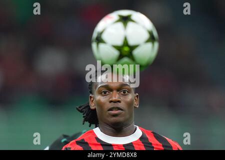 AC MilanÕs Rafael Leao während des Fußballspiels der UEFA Champions League zwischen Mailand und Liverpool im San Siro Stadion in Mailand, Norditalien, Dienstag, 17. September 2024. Sport - Fußball . (Foto: Spada/LaPresse) Stockfoto