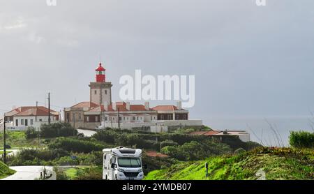 Cabo da Roca oder Cape Roca ist ein kap, das den westlichsten Punkt der Sintra Mountain Range auf dem portugiesischen Festland bildet. Stockfoto