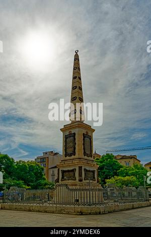 Monumento a Torrijos, Obelisk, Grabmal General José Maria Torrijos, 20.03.1791-11.12.1831 Stockfoto