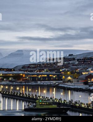 Landschaften rund um die Stadt Longyearbyen Svalbard, Norwegen Stockfoto