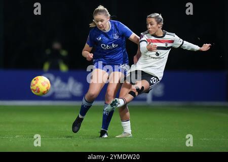 Everton FC gegen Manchester Utd FC Women’s League Cup WALTON HALL PARK STADIUM, ENGLAND - 20. NOVEMBER 2024 Gemma Evans von Manchester United beim Barclays Women’s League Cup Spiel zwischen Everton FC und Manchester United FC im Walton Hall Park Stadium am 20. November 2024 in Liverpool England Stockfoto