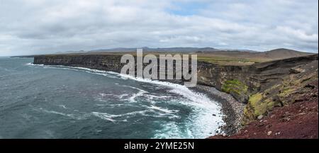 Landschaften rund um Island auf der Ringstraße. Winterzeit. Stockfoto