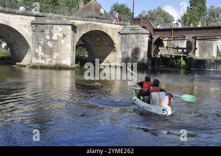 Brücke von Moret-sur-Loing Stockfoto