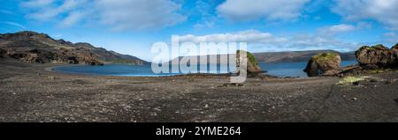 Landschaften rund um Island auf der Ringstraße. Winterzeit. Stockfoto