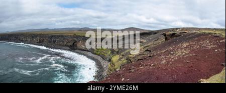 Landschaften rund um Island auf der Ringstraße. Winterzeit. Stockfoto