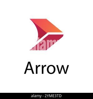 Abstraktes Design mit Pfeil-Logo. Vektorpfeil Business-Logo-Symbol. 2 Stock Vektor