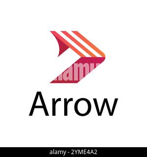 Abstraktes Design mit Pfeil-Logo. Vektorpfeil Business-Logo-Symbol. 2 Stock Vektor