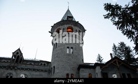 Blick auf das königliche Schloss Savoyen, Italien. Stockfoto