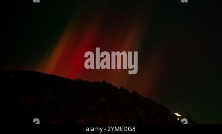 Nordlichter in Bergen, Norwegen. Winterzeit. Stockfoto