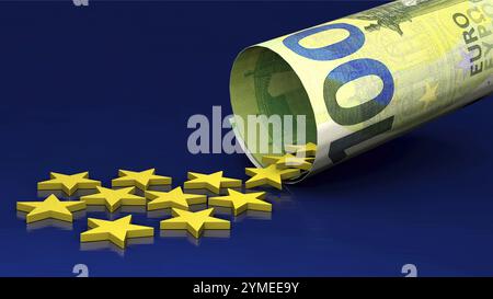 Symbolisches Image zum Thema Korruption, Finanzen usw. in der EU Stockfoto