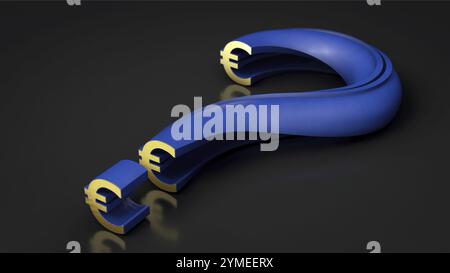 Symbolisches Image zum Thema Euro, Beratung, Geld, Finanzberatung, Anlageberatung, Schuldenrückzahlung usw. Stockfoto