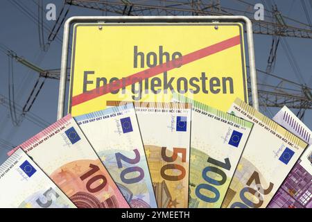 Symbolbild zum Thema hohe Energiekosten, überhöhte Strompreise, Wechsel der Stromversorger usw. in Deutschland Stockfoto