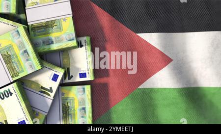 Symbolisches Image zum Thema Geld, Hilfsgelder, Finanzierung aus/für Palästina, Gaza, Hamas Stockfoto