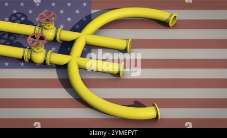 Symbolisches Bild zum Thema amerikanisches Frackgas Stockfoto