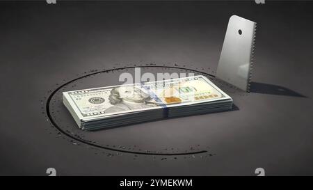 Symbolbild zum Thema Sicherheitslücken bei Finanztransaktionen (US-Dollar) Stockfoto