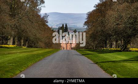 Landschaften rund um Schottland. Burgentour. Frühlingszeit. Stockfoto